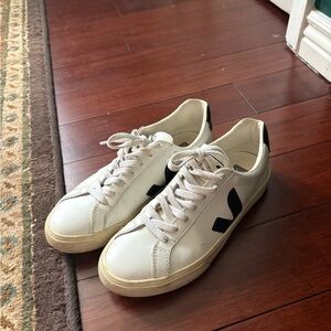 Veja Women’s Cream and Black Campo Sneakers